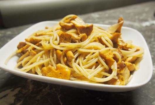 spaghettis-girolle-végan-combinaisons alimentaires
