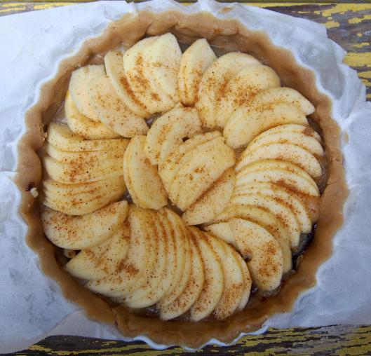 pâte-tarte-végan-crème de pruneaux-compote-pommes