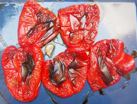 poivron-poivron grillé-tomate séchée-huile d’olive-ail-basilic-sans gluten-végan-blog Narbonne-blogueuse Narbonne-Carole Caillaba Suchet
