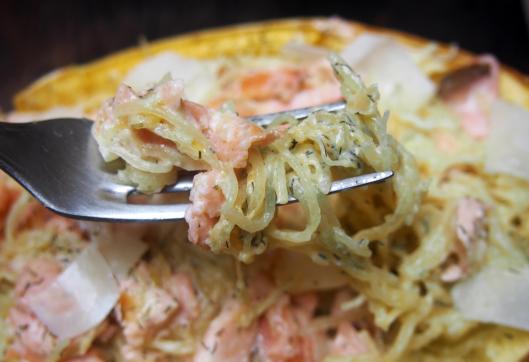 courge spaghetti-saumon-saumon fumé-aneth-combinaisons alimentaires-sans gluten-blog cuisine-blog Narbonne-blogueuse Narbonne